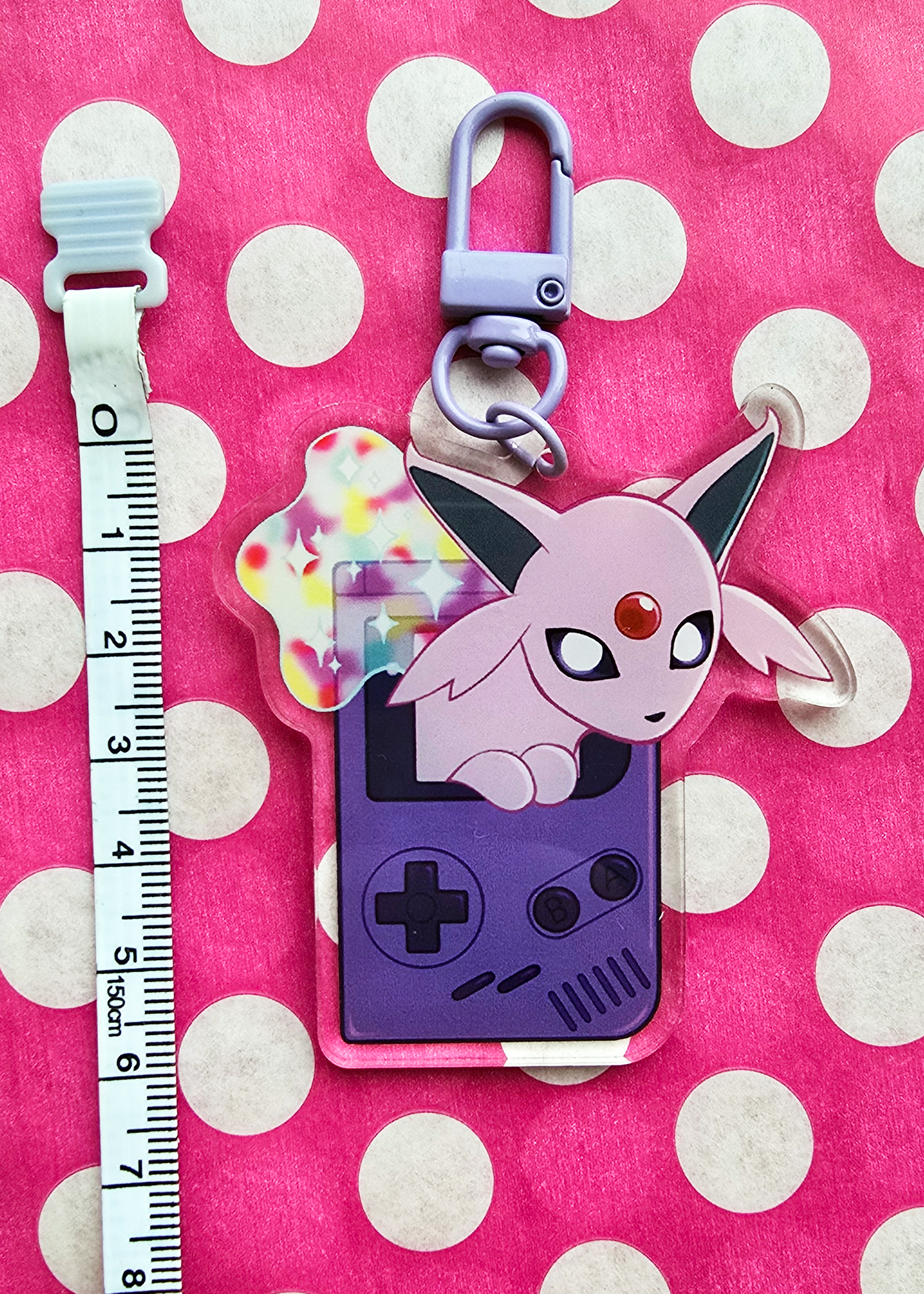 Gameboy Espeon Keychain