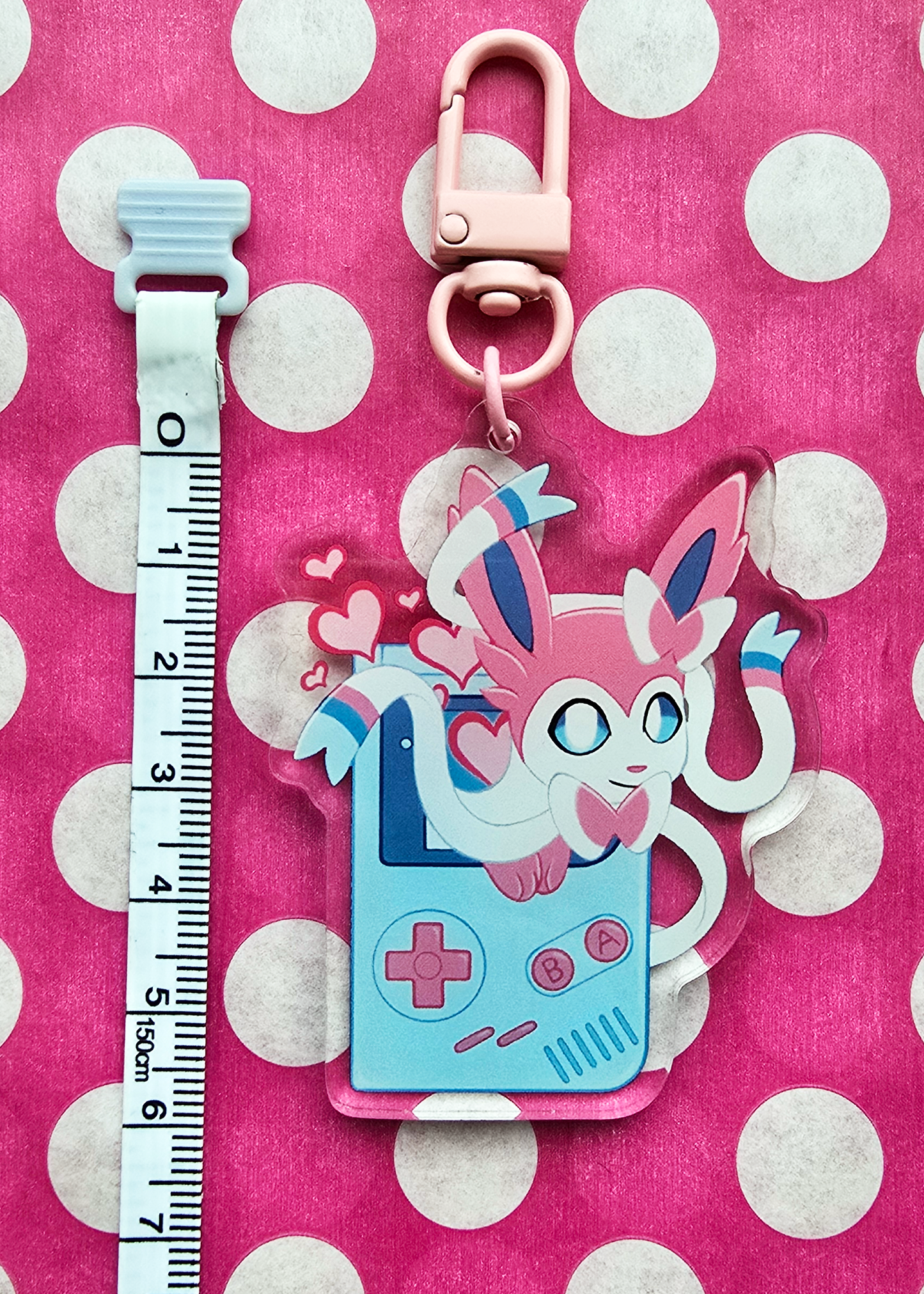Gameboy Sylveon Keychain