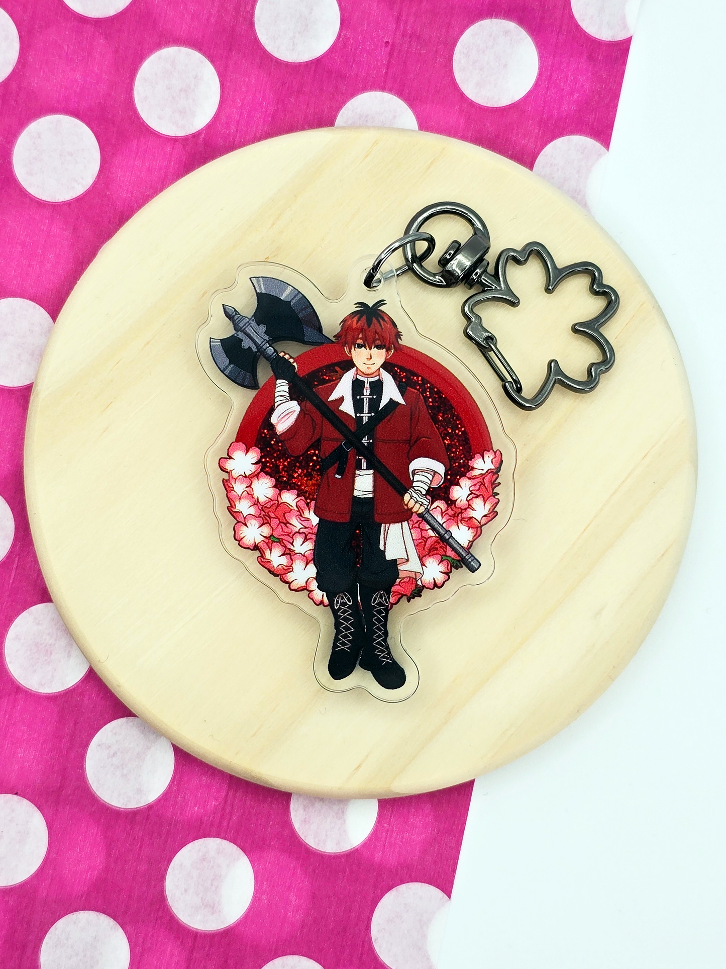 Stark Glitter Shaker Keychain