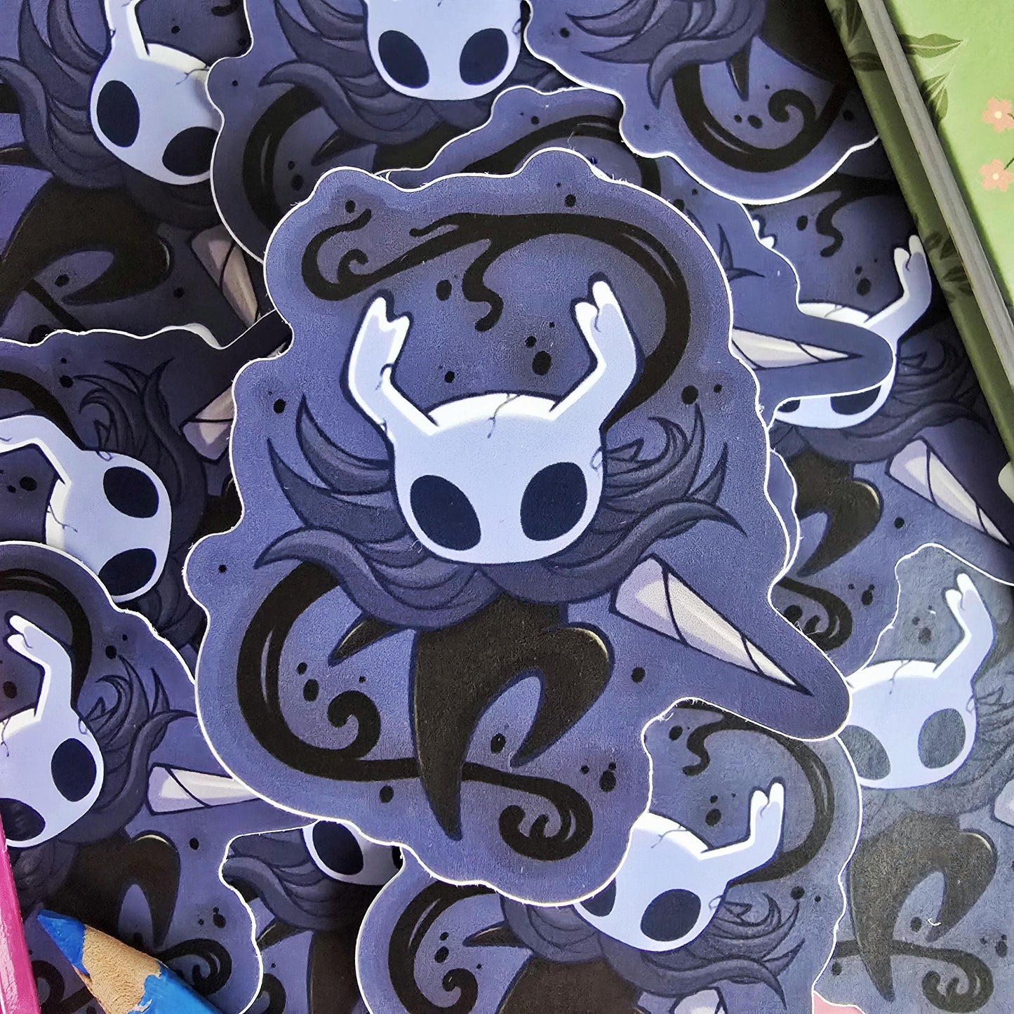 Hollow Knight Matte Vinyl Stickers: Hornet & The Knight