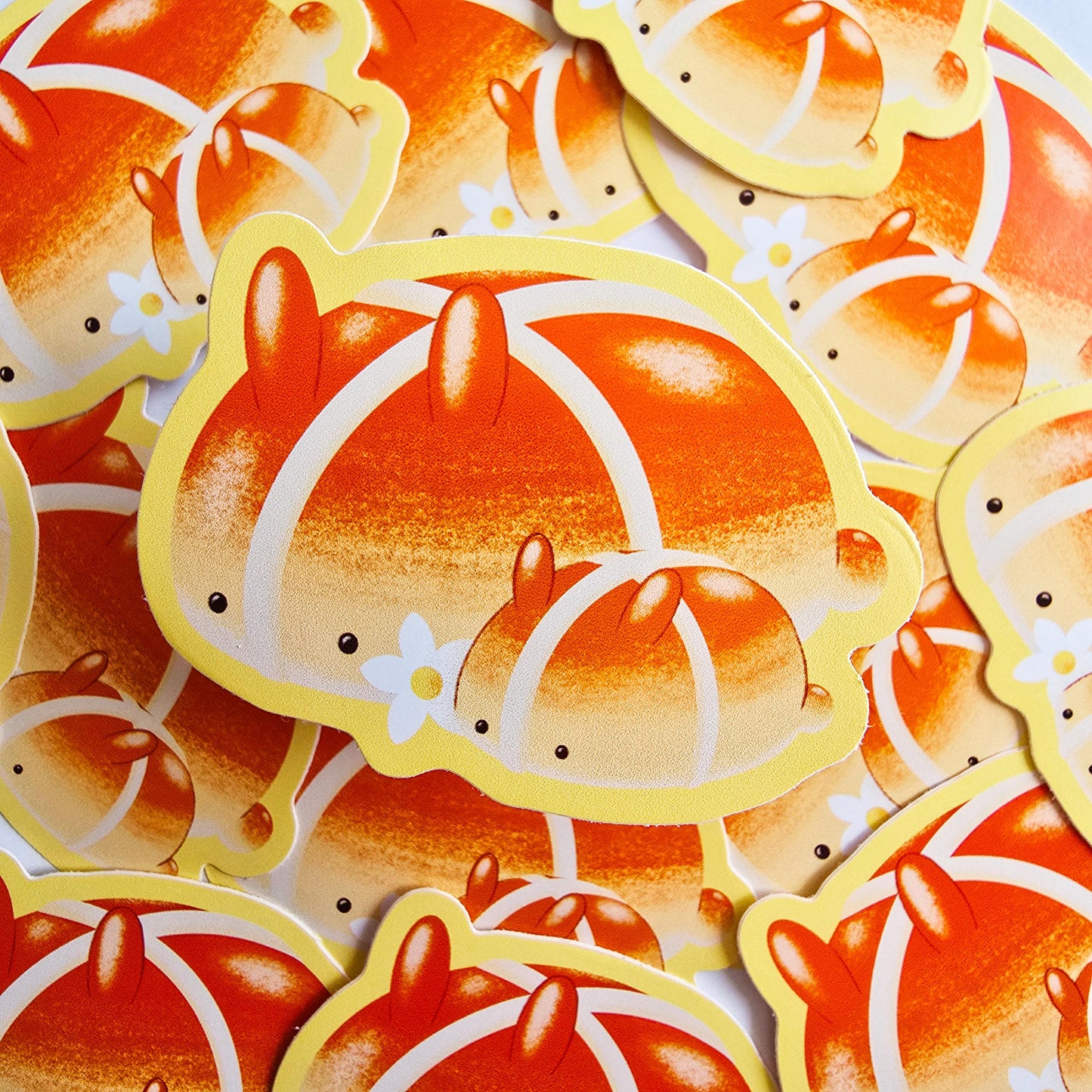Hot Cross Bunny Matte Vinyl Sticker