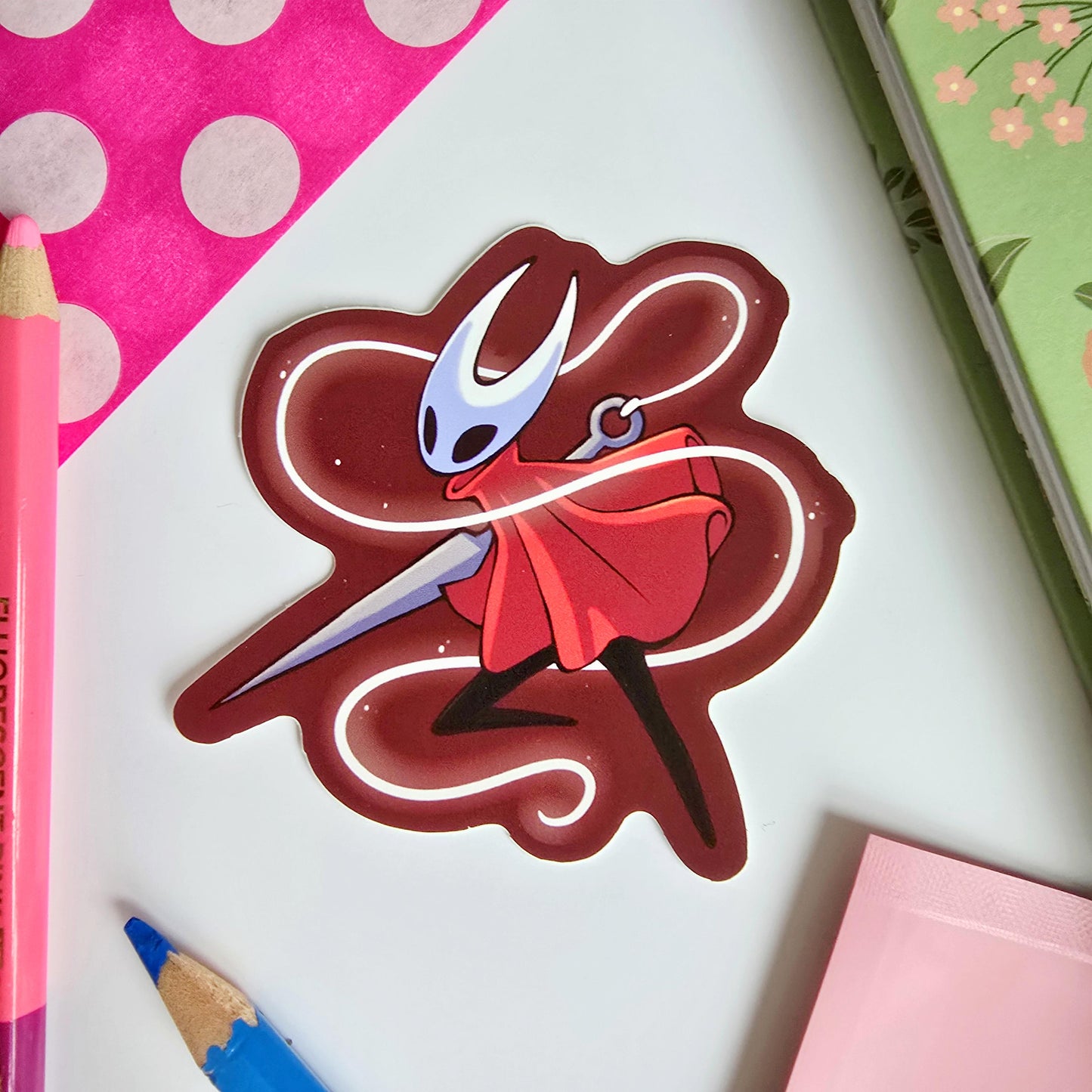 Hollow Knight Matte Vinyl Stickers: Hornet & The Knight