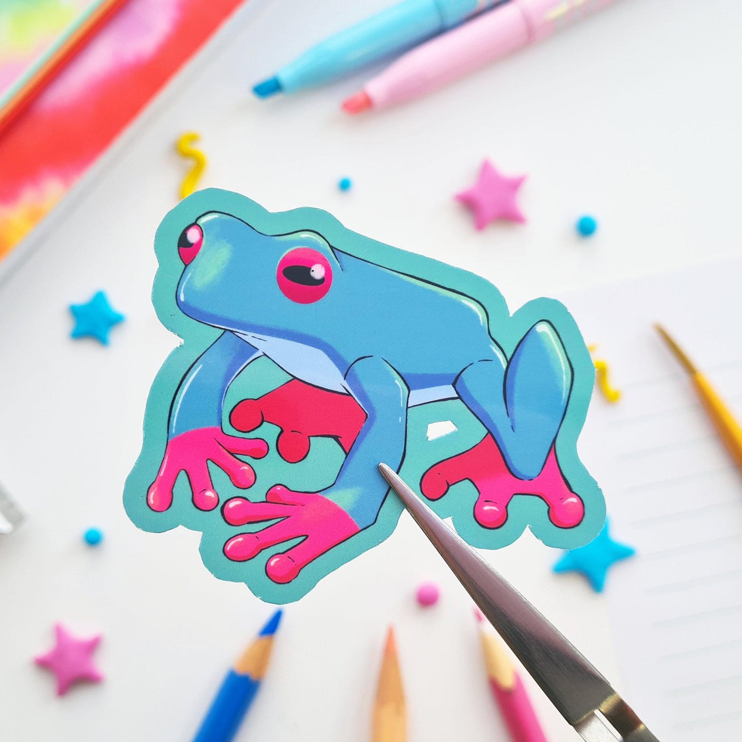 Green Tree Frog Sticker