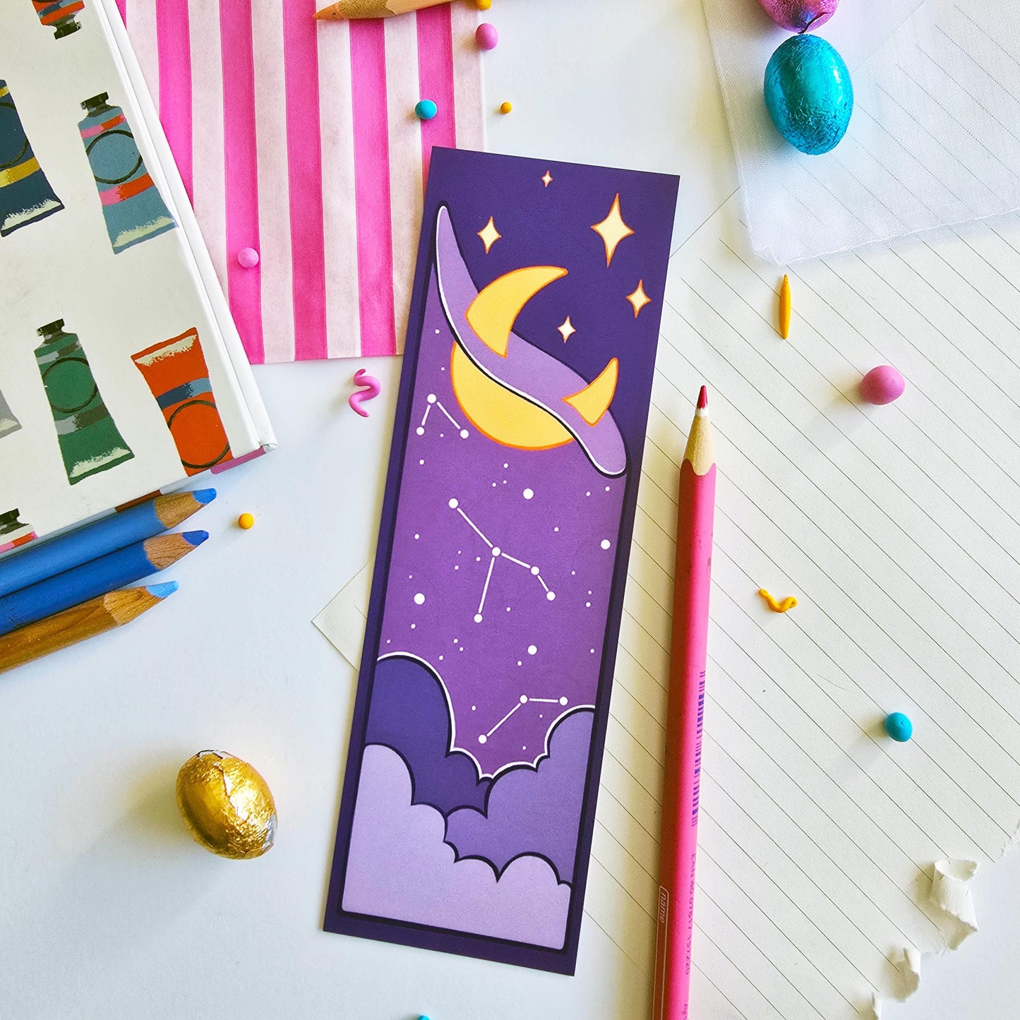 Purple Celestial Bookmark