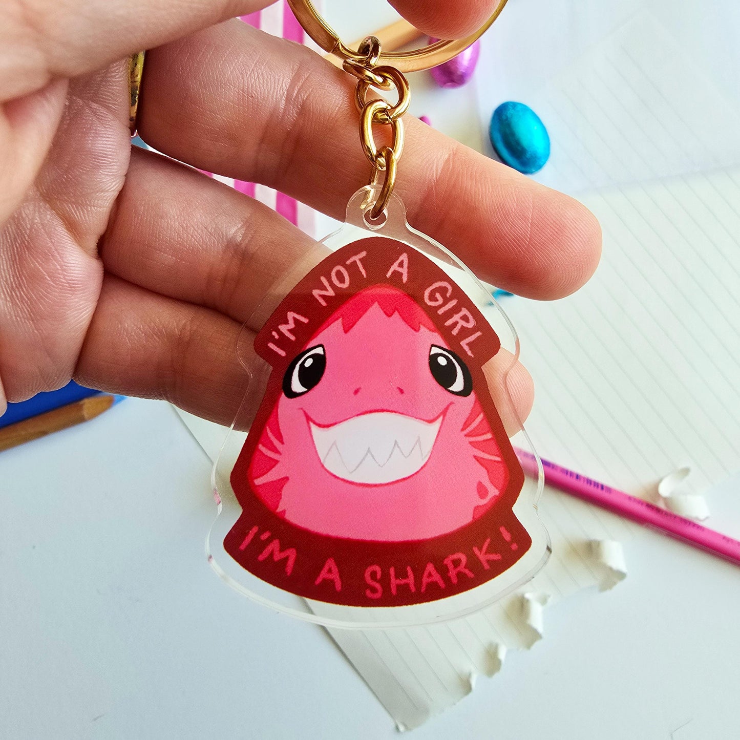 Nimona Shark Keychain