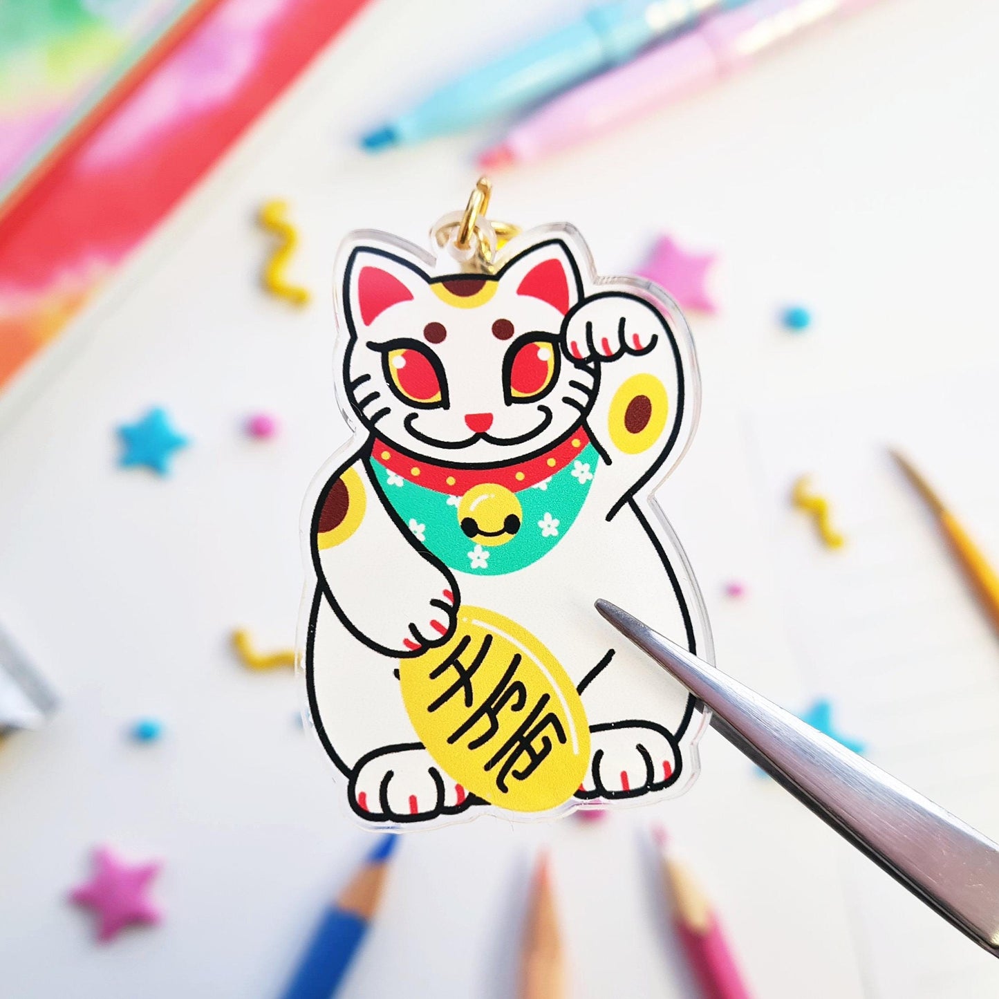 Lucky Cat Keychain