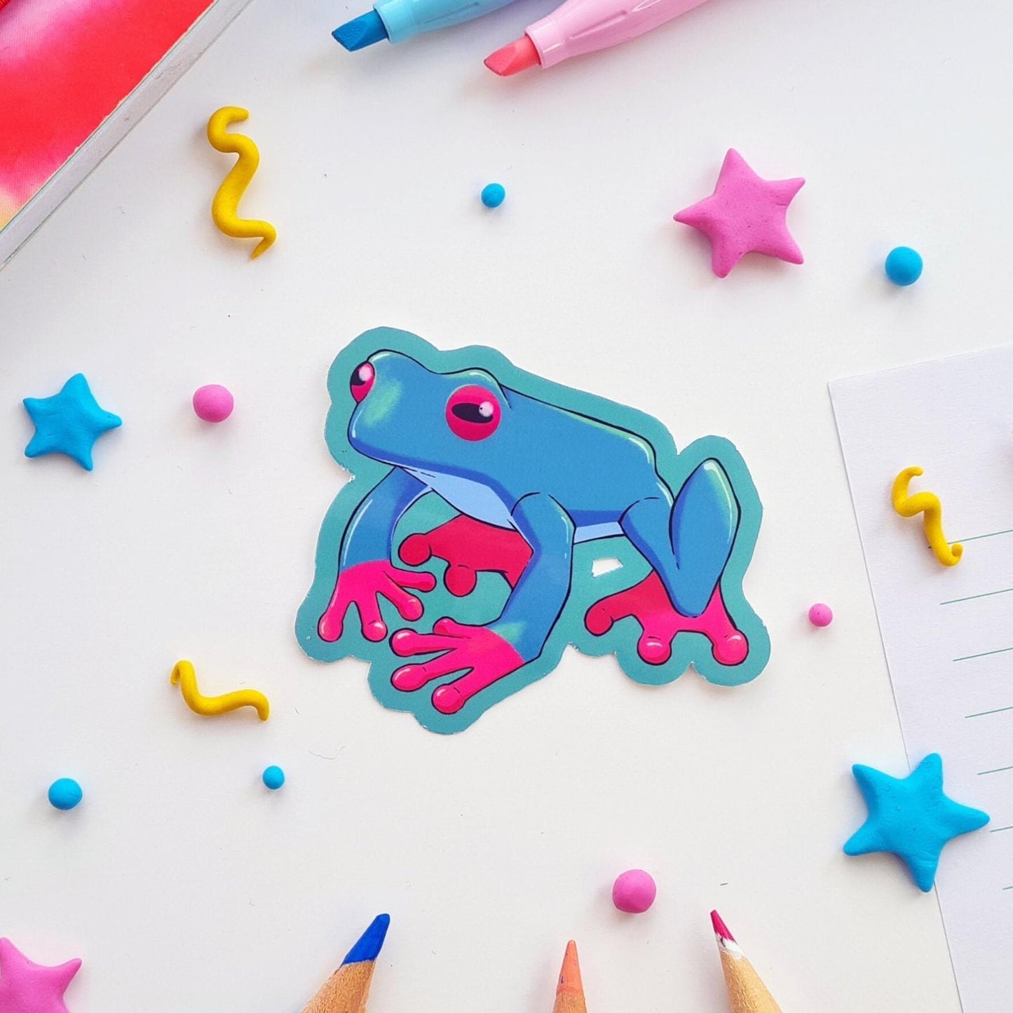 Green Tree Frog Sticker