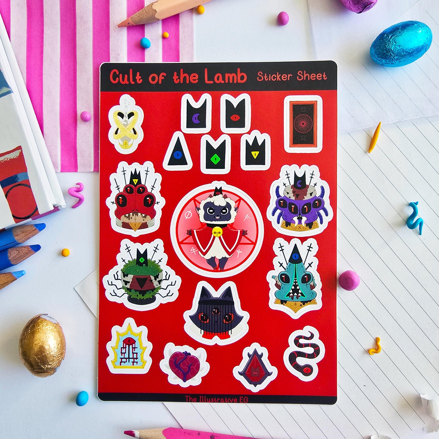 Cult of the Lamb Sticker Sheet