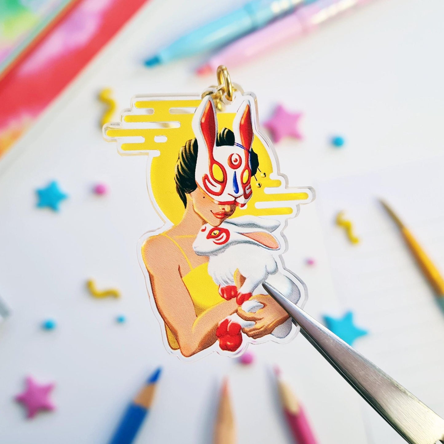 Lunar Rabbit Acrylic Keychain