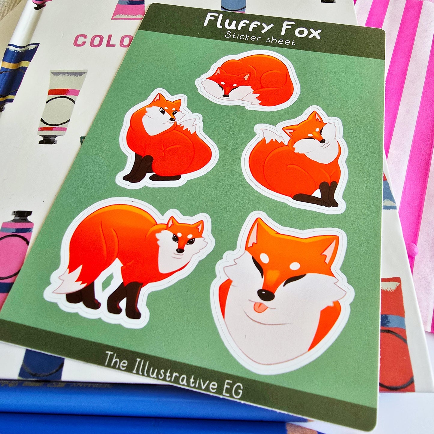 Fluffy Fox Sticker Sheet