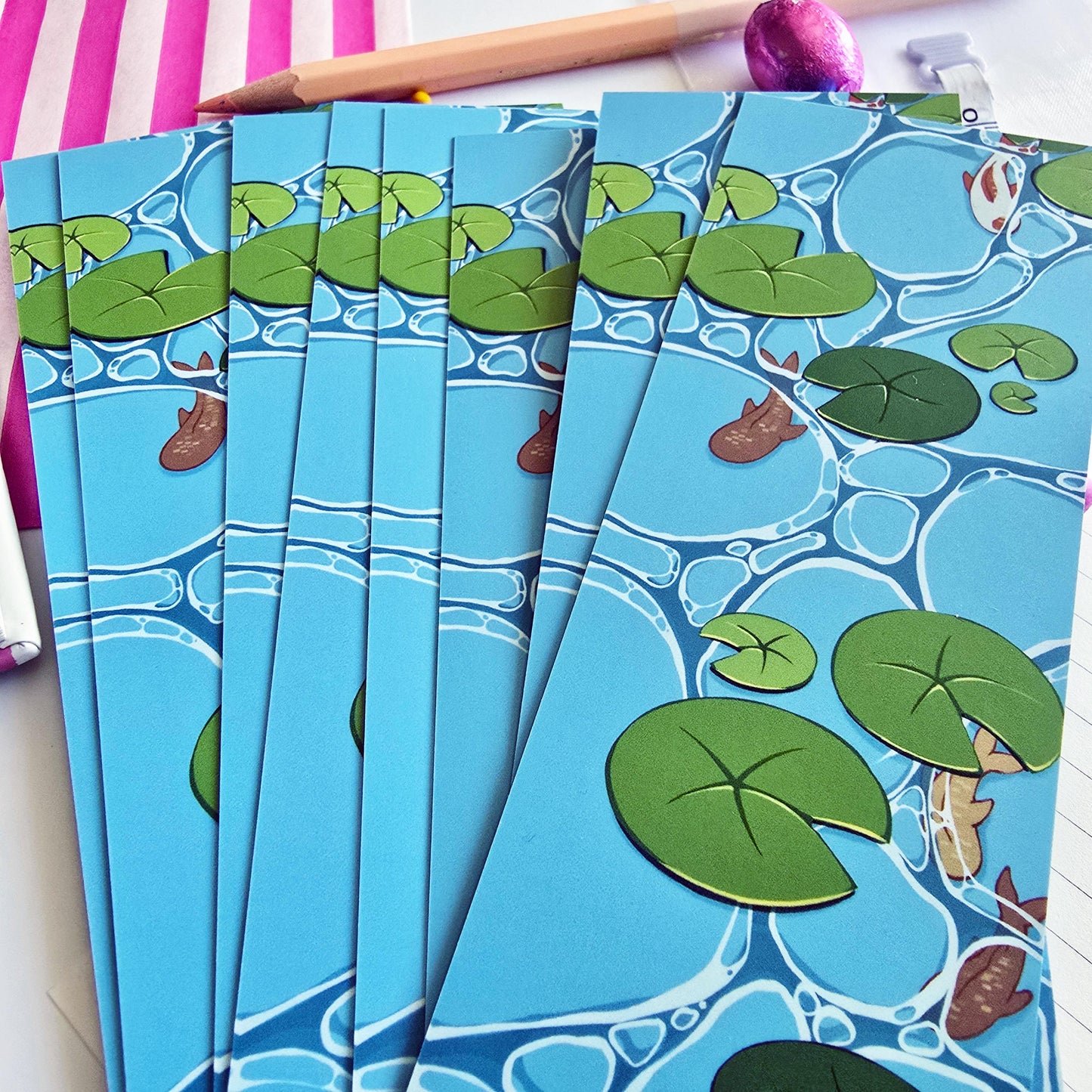 Lilypad Fish Pond Bookmark