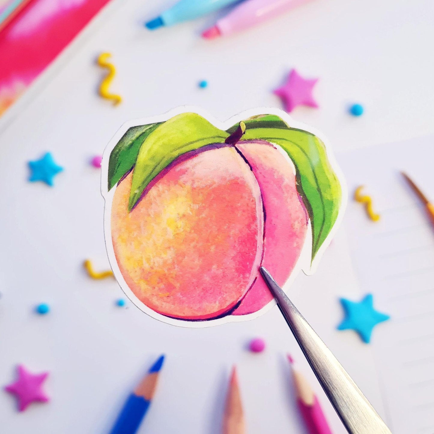 Pink Peach Gloss Sticker