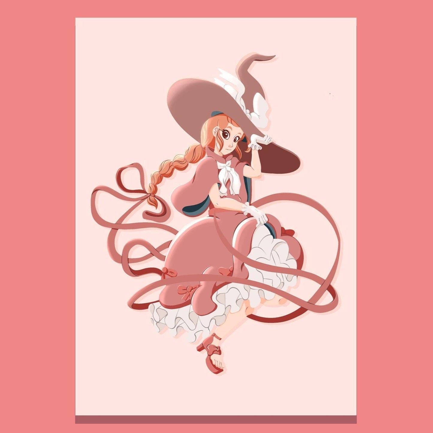 Pink Witch Art Print