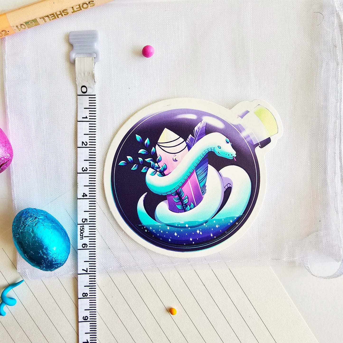 Mystical Snake in a Bottle Sticker